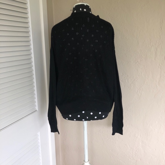 Choker neckline black pacsun sweater - Picture 3 of 4